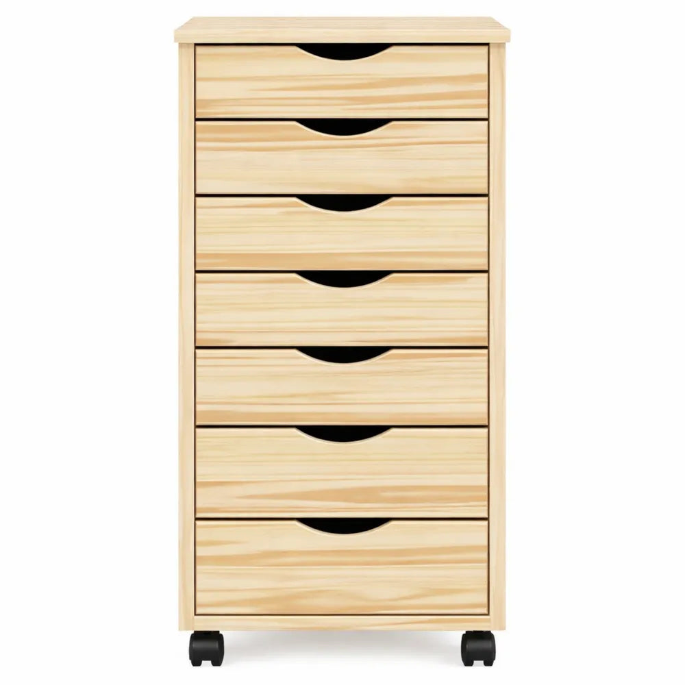 Caisson de Bureau Mobile avec Tiroirs et Roulettes