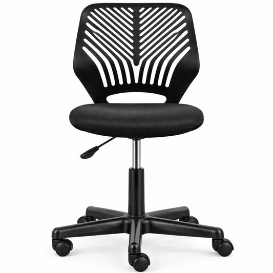 Fauteuil de Travail Ergonomique, Rotation et Réglages, Style Moderne, Capacité 136kg, Couleur Noire