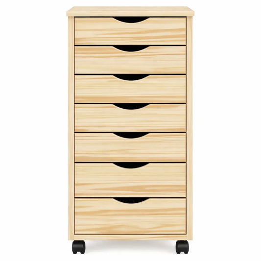 Caisson de Bureau Mobile avec Tiroirs et Roulettes