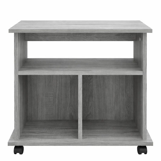 Caisson de rangement mobile pour bureau, 60x45x60 cm, bois gris
