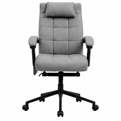 Chaise de Bureau Ergonomique avec Massage et Chauffage, Repose-Pied et Dossier Inclinable, Hauteur Réglable